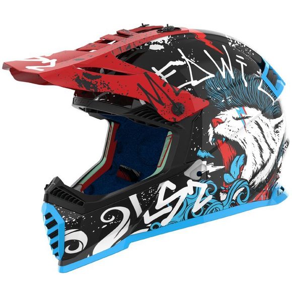 LS2 MX437 FAST II MINI STARMAW CHILDREN'S cross Helmet - BlackRef: LS0879