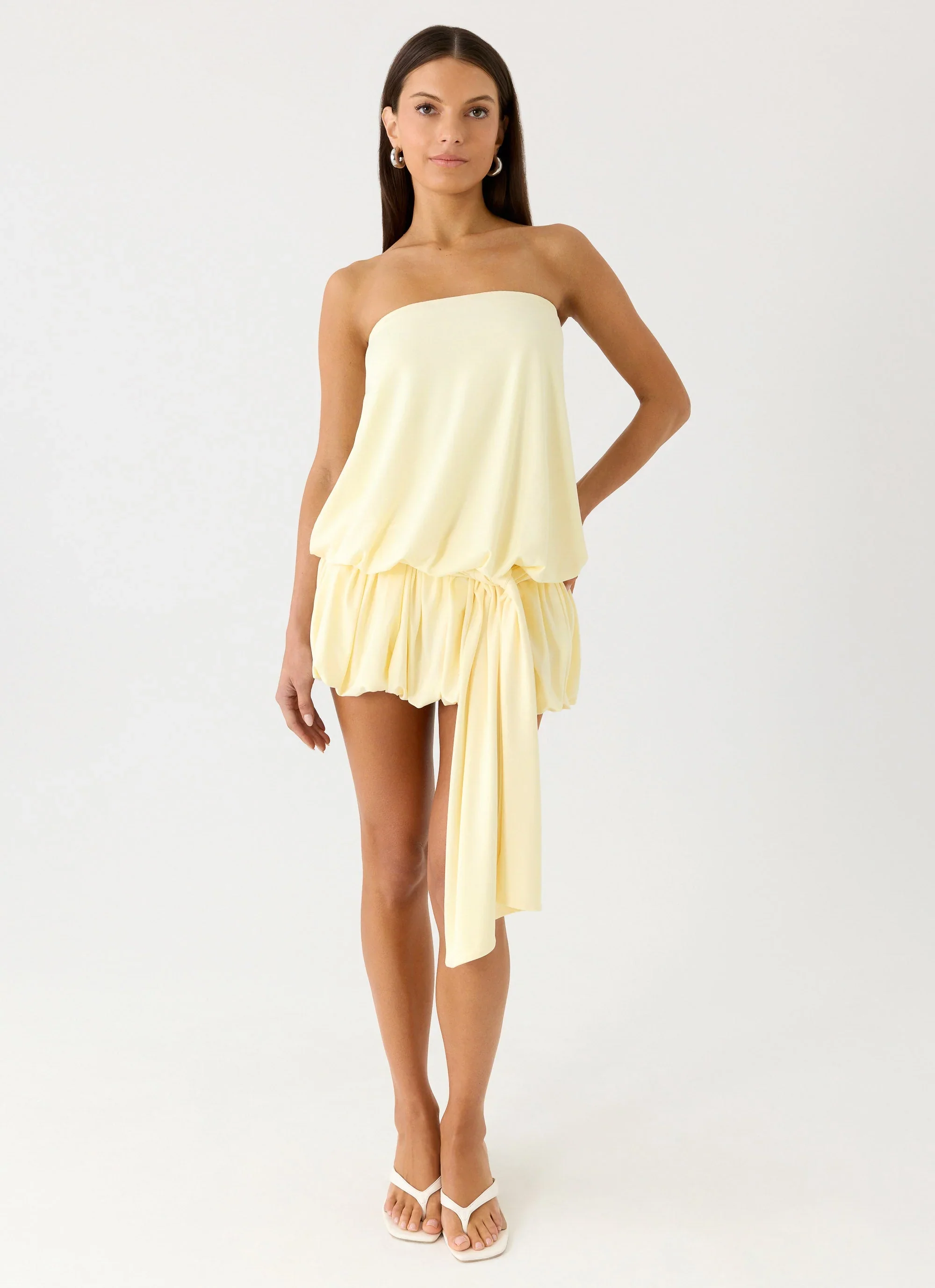Mazie Strapless Mini Dress - Yellow