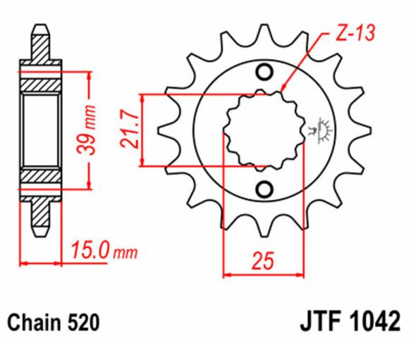 JT. standard steel 1042 - 520Ref: Jtc01782A / 1077200001