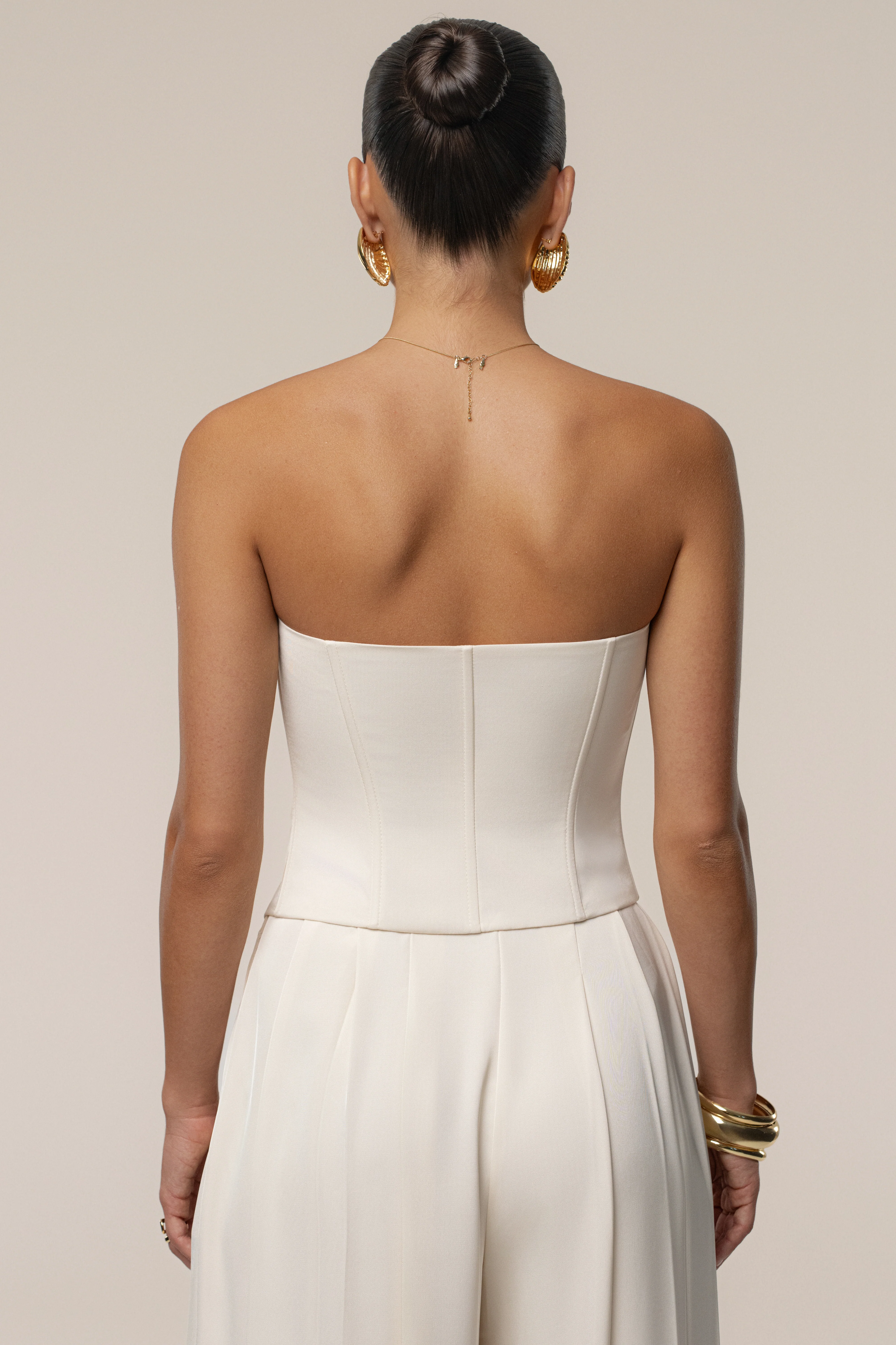 Buttercream Viv Satin Bustier Top