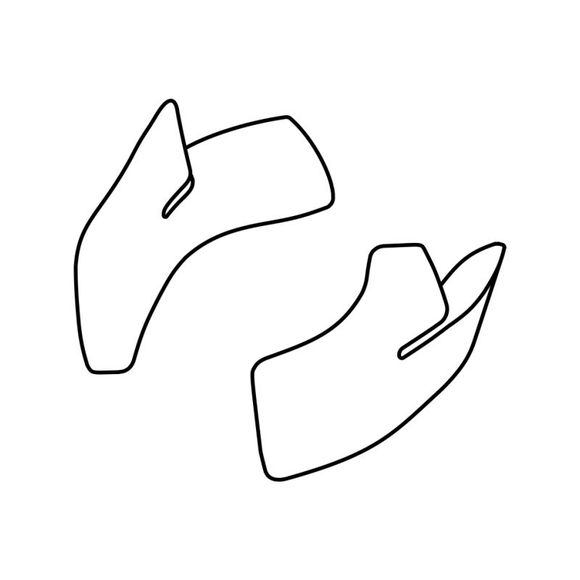 Cheek Pads ROOF KIT RO200 ECE22-06 - BlackRef: RO0380