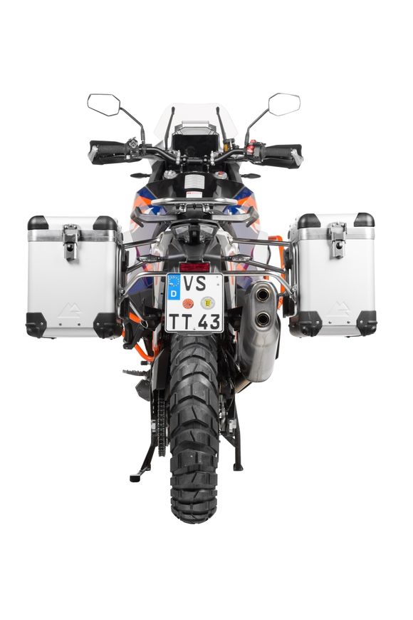 Touratech ZEGA Pro 38/45 suitcase - Gray support included - AluminumRef: Trt01667A / 01-373-5735-0