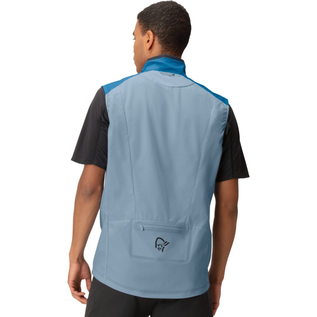 Norrona senja aero90 Vest Men - Mykonos Blue/Blue Fog