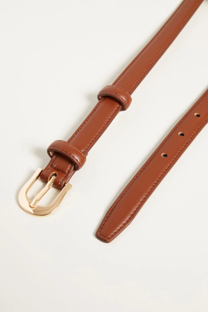 Thin coated belt - LEATHER