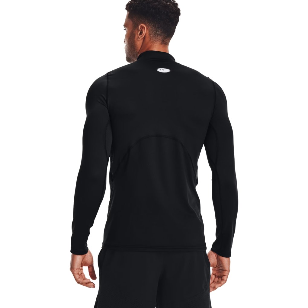 Under Armour ColdGear® Fitted Mock Long Sleeve Shirt Men - Black/White