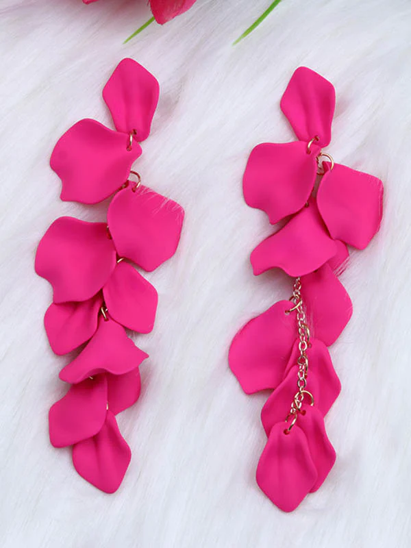 Chains Flower Shape Earrings Accessories
