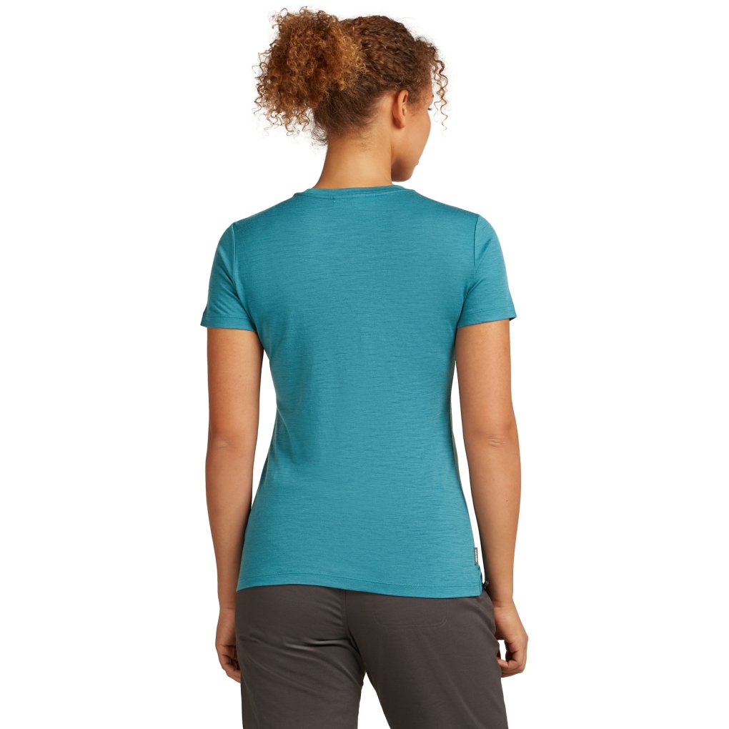 Icebreaker Merino 150 Tech Lite T-Shirt Snow Day Women - Topaz