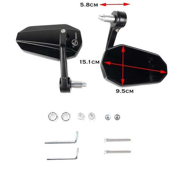 Motoblouz REFLECT Mirror (Pair) Universal - BlackRef: KOR0186