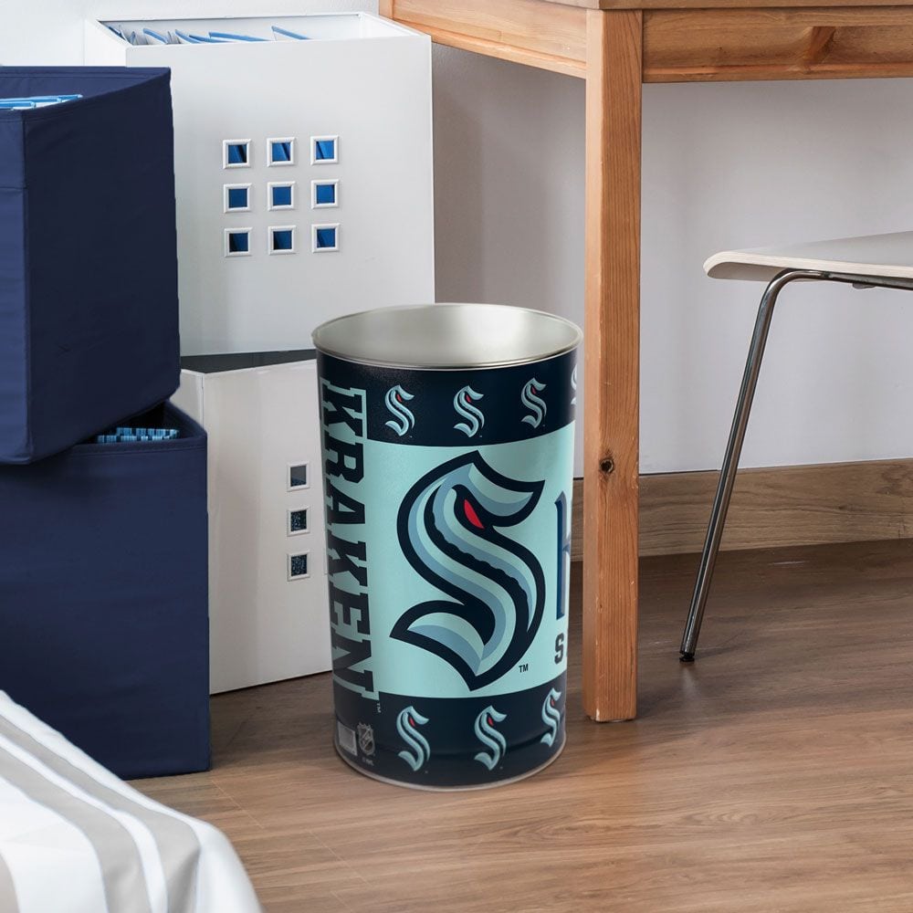 Seattle Kraken WinCraft Metal NHL Wastebasket