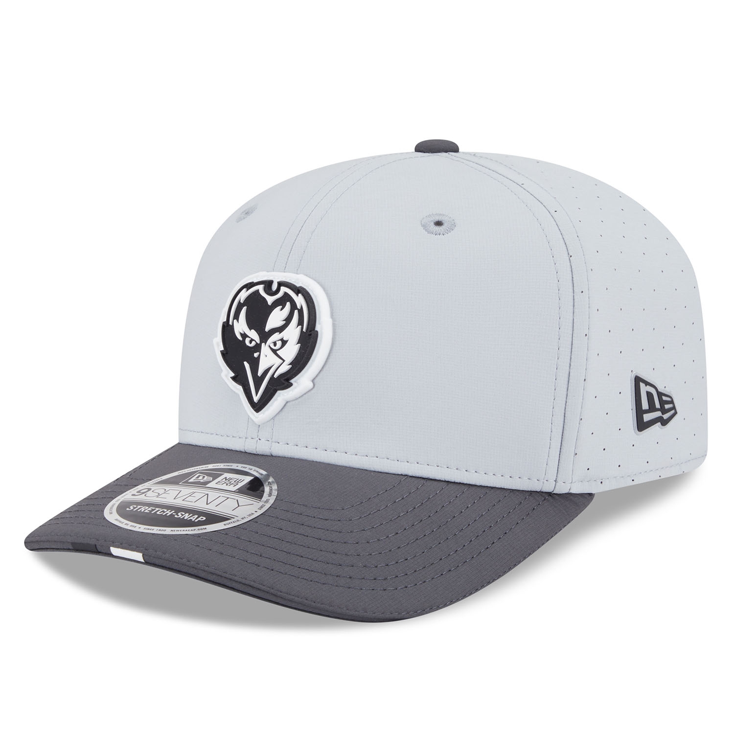 Baltimore Ravens 2025 NFL Training Camp New Era 9SEVENTY Stretch-Snap Cap CW Gray