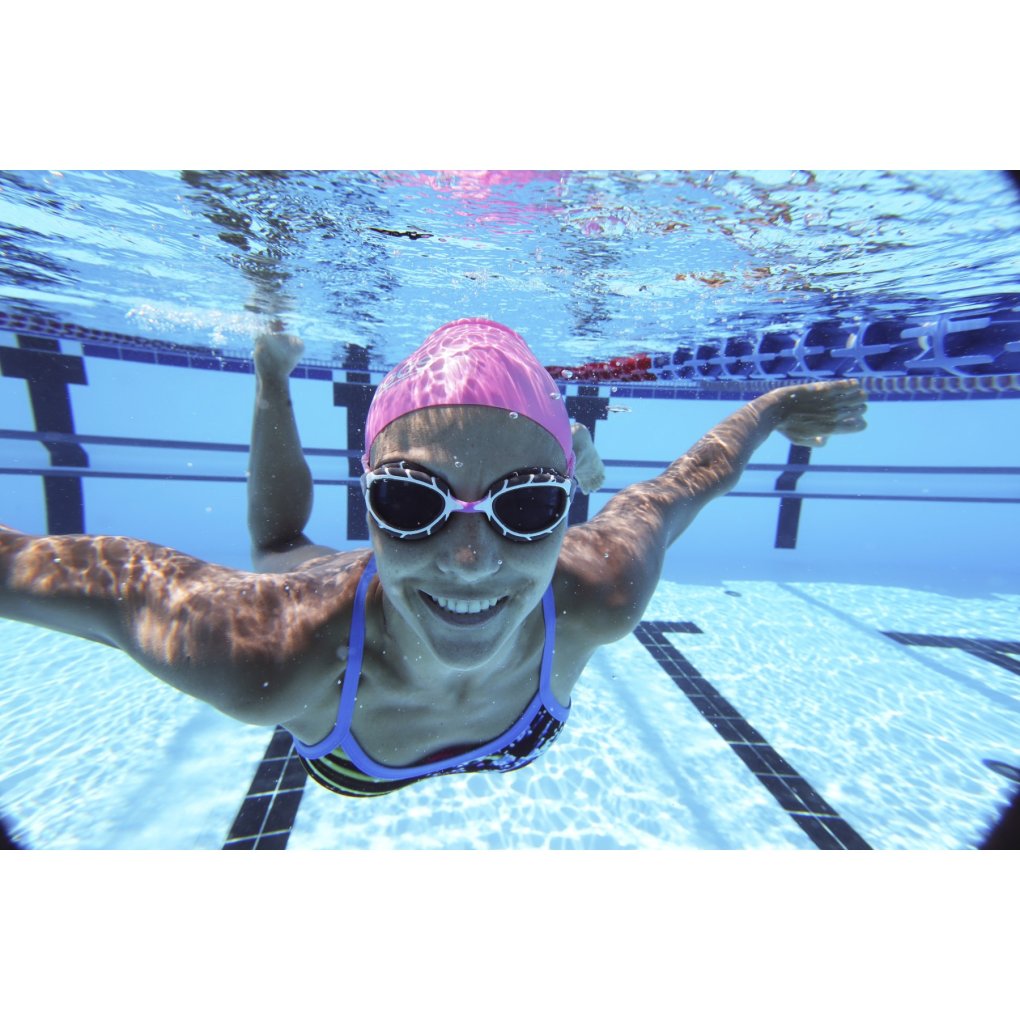 Zoggs Predator Swimming Goggles - Regular Fit - Pink/White - Tint Smoke