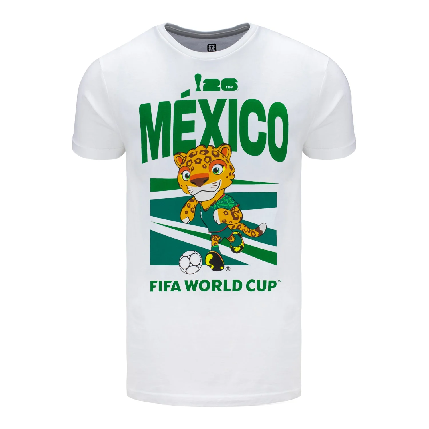 2026 Soccer Fan Collection Mexico Mascot White T-Shirt - Unisex
