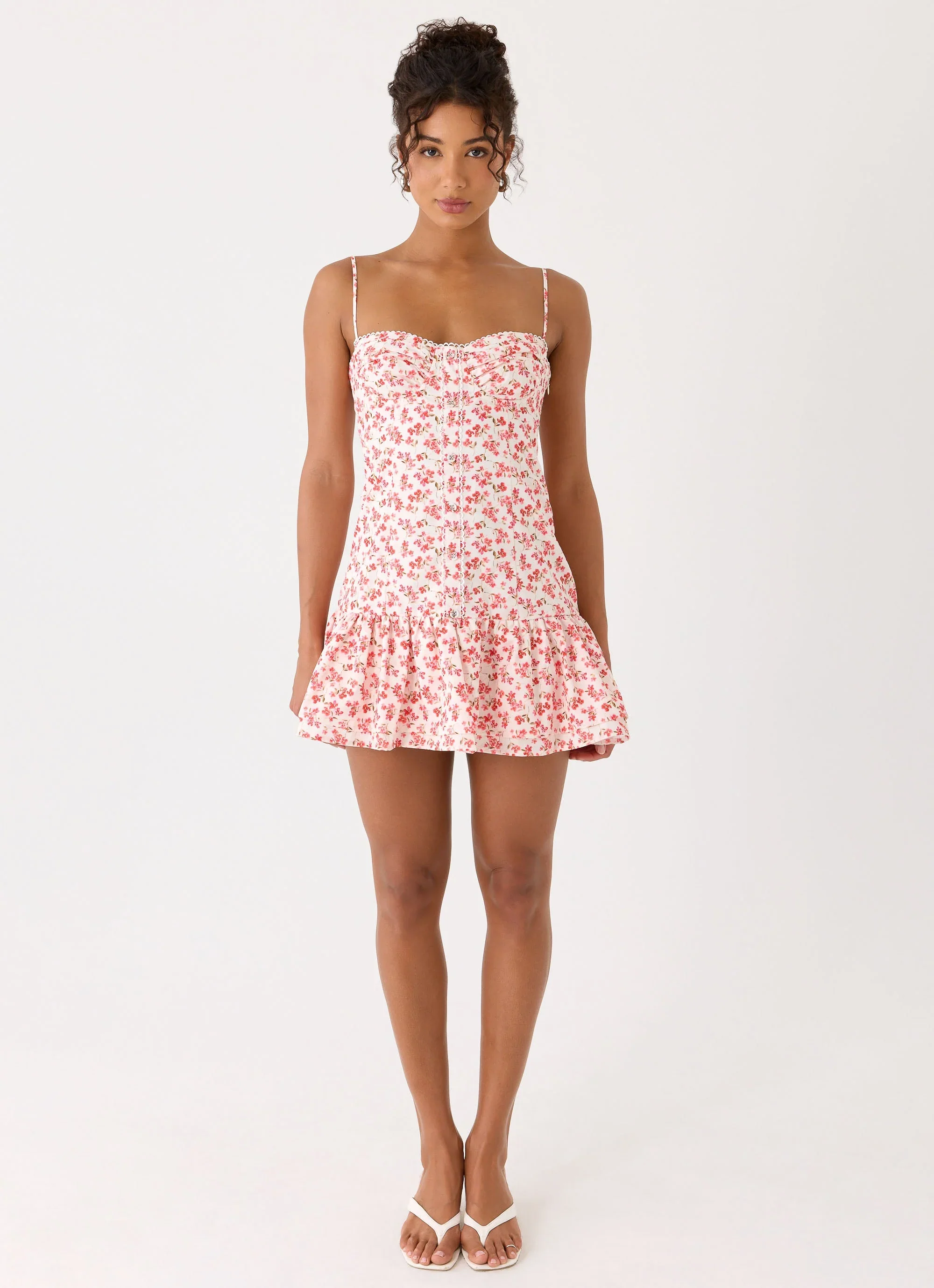 Loulette Mini Dress - Porcelain Rose