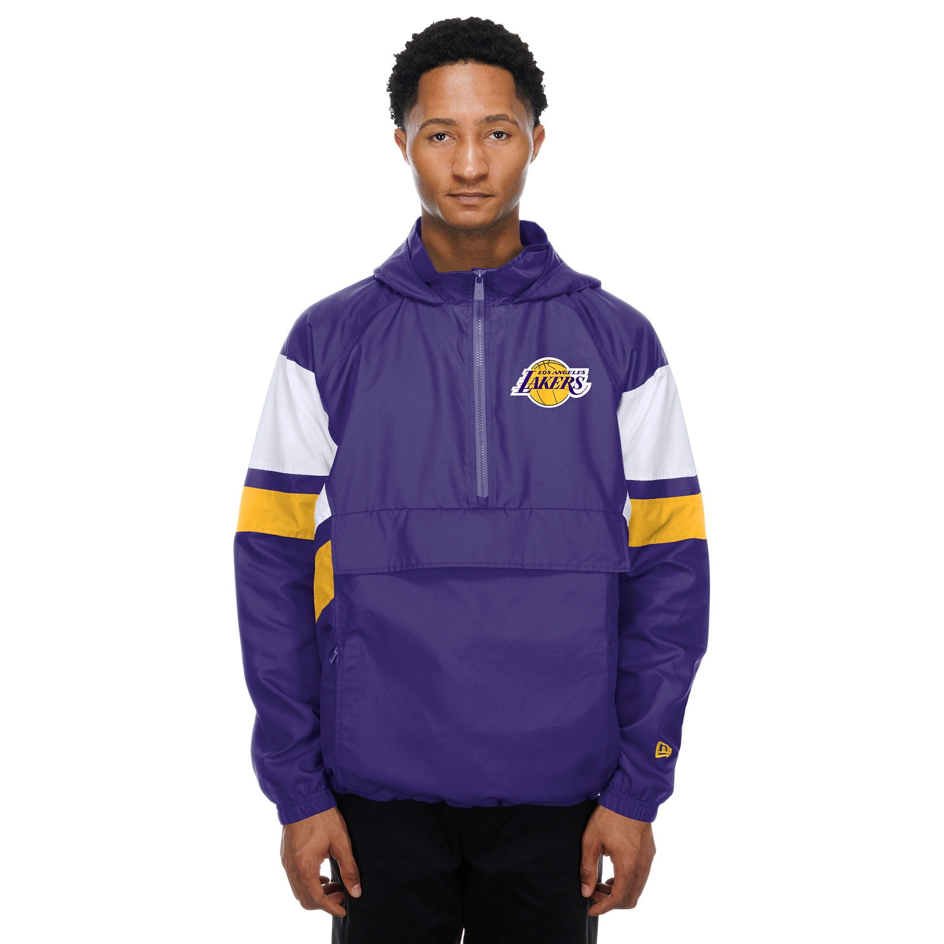 Los Angeles Lakers NBA Quarter Zip Windbreaker Jacket Purple