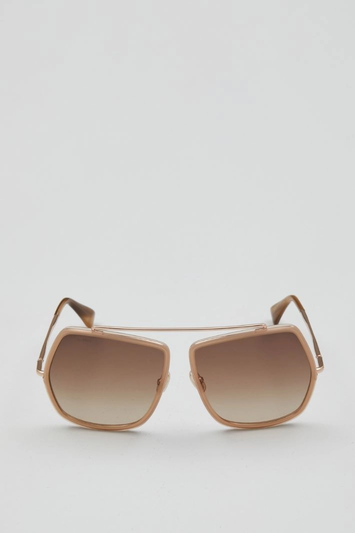 Oversized sunglasses - BROWN BEIGE