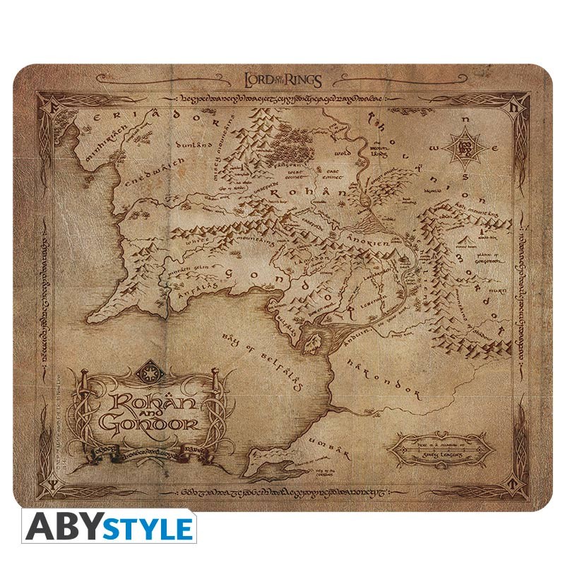 THE LORD OF THE RINGS Flexible Mousepad Rohan & Gondor map