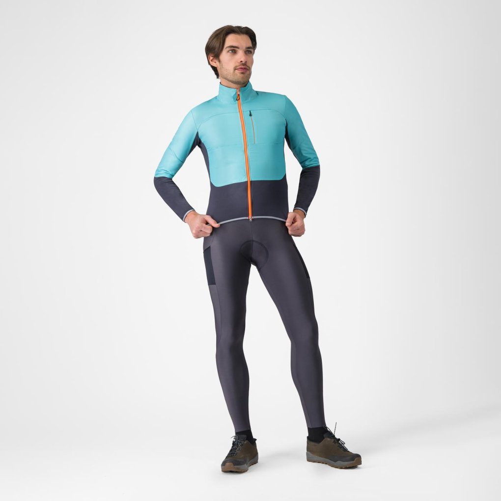 Castelli Unlimited Jacket Men - pool blue/dark grey 457