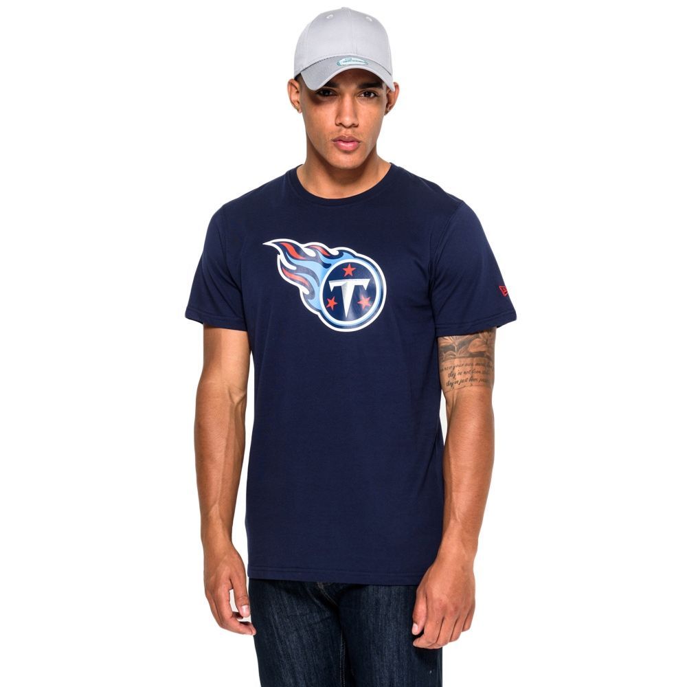 Tennessee Titans Team Logo Football NFL T-Shirt Navy