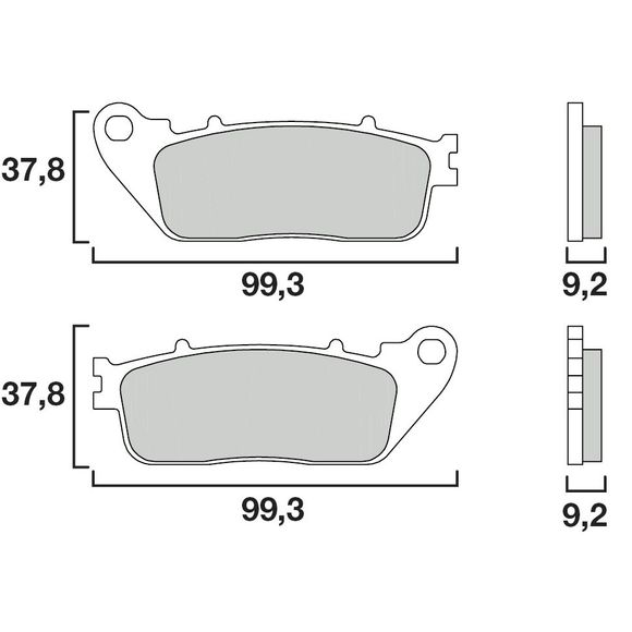 Plaquettes de freins Brembo Organique arrièreRef : 07HO13CC