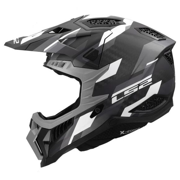 LS2 MX703 C cross helmet - X-FORCE - PHANTOM - BLACK GRAY 2026 - Black / GrayRef: LS1297