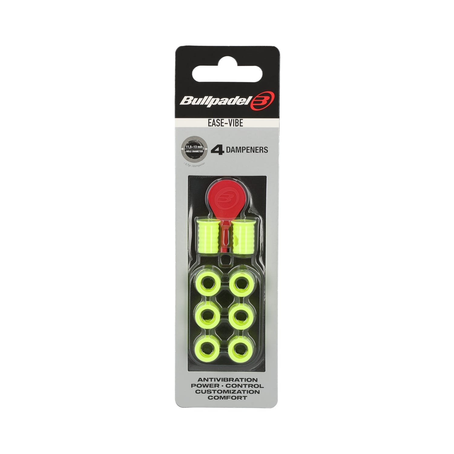 BLISTER (4PCS) VIBRATION DAMPENER BULLPADEL EASE VIBE YELLOW