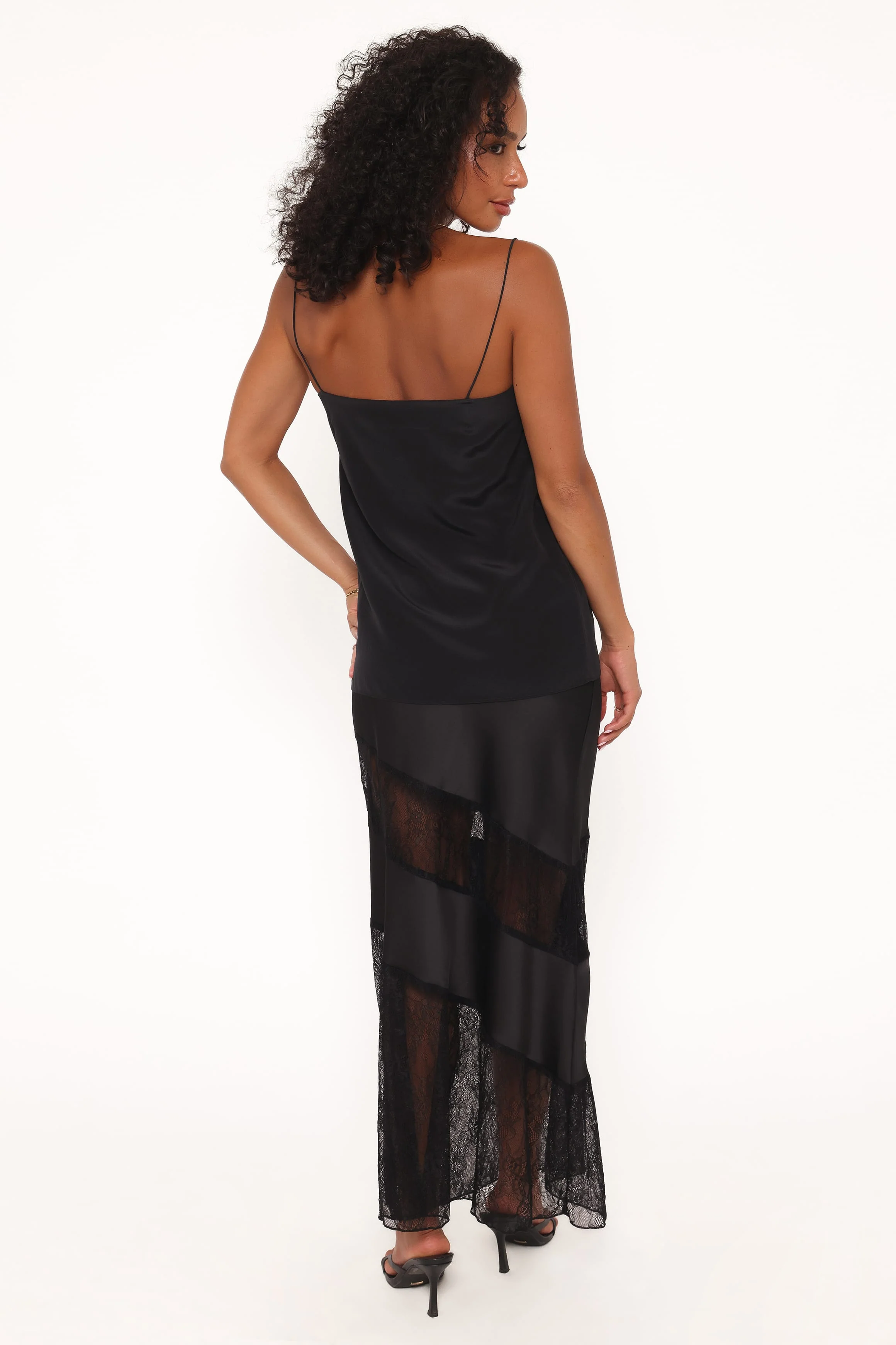 Winona Lace Maxi Skirt - Black