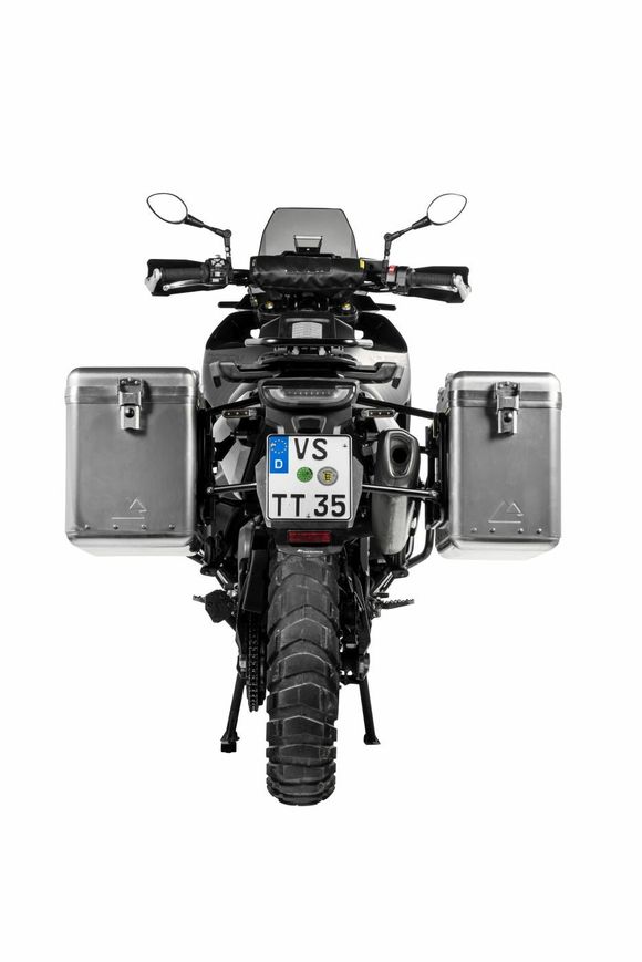 Touratech ZEGA Mundo 31/38 suitcase - Gray support included - AluminumRef: Trt01855A / 01-414-6130-0