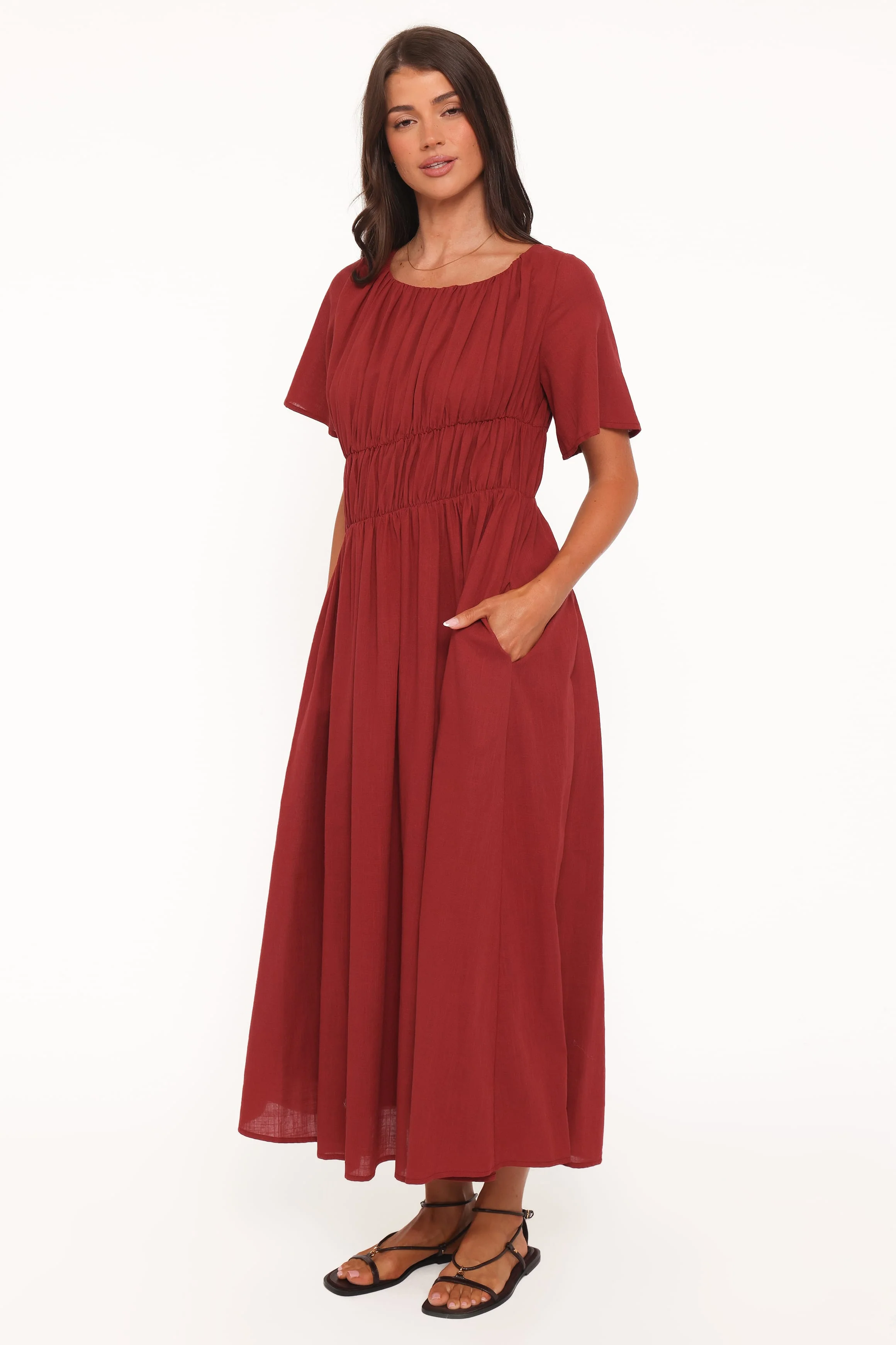 Harlen Maxi Dress - Deep Red