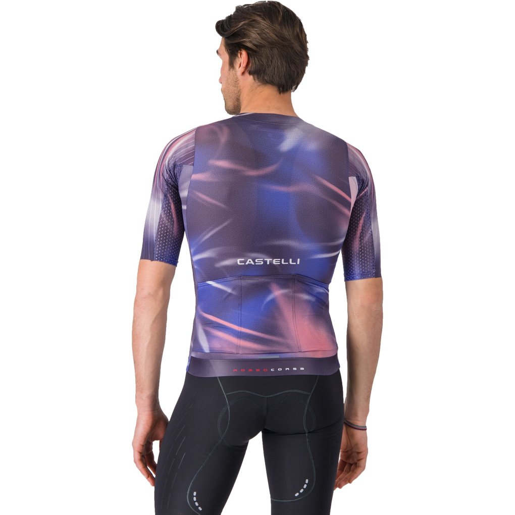 Castelli Aero Race 8S Jersey Men - night shade/rosa giro 502