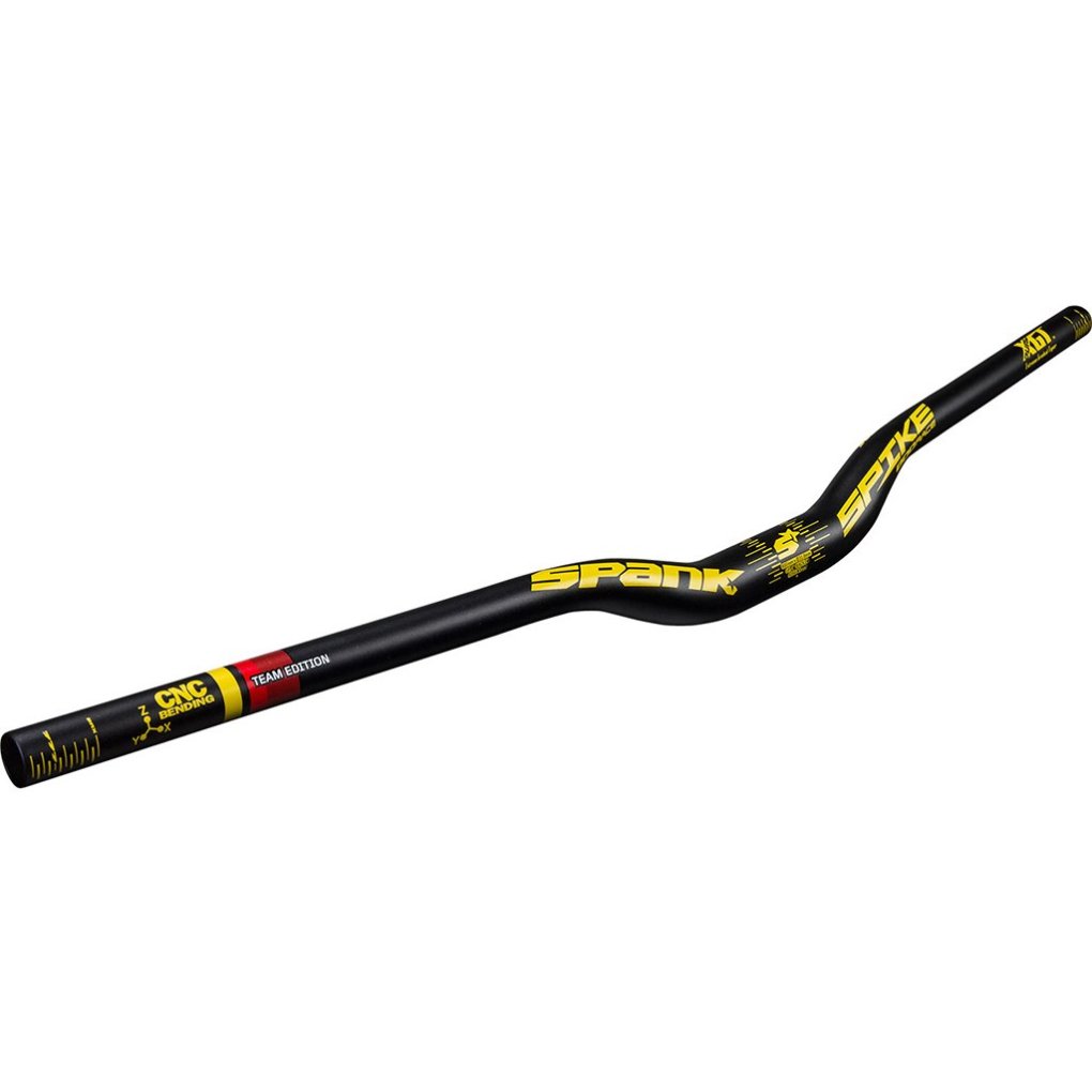 Spank Spike 800 VibroCore XGT MTB Handlebar - shotpeen black/yellow