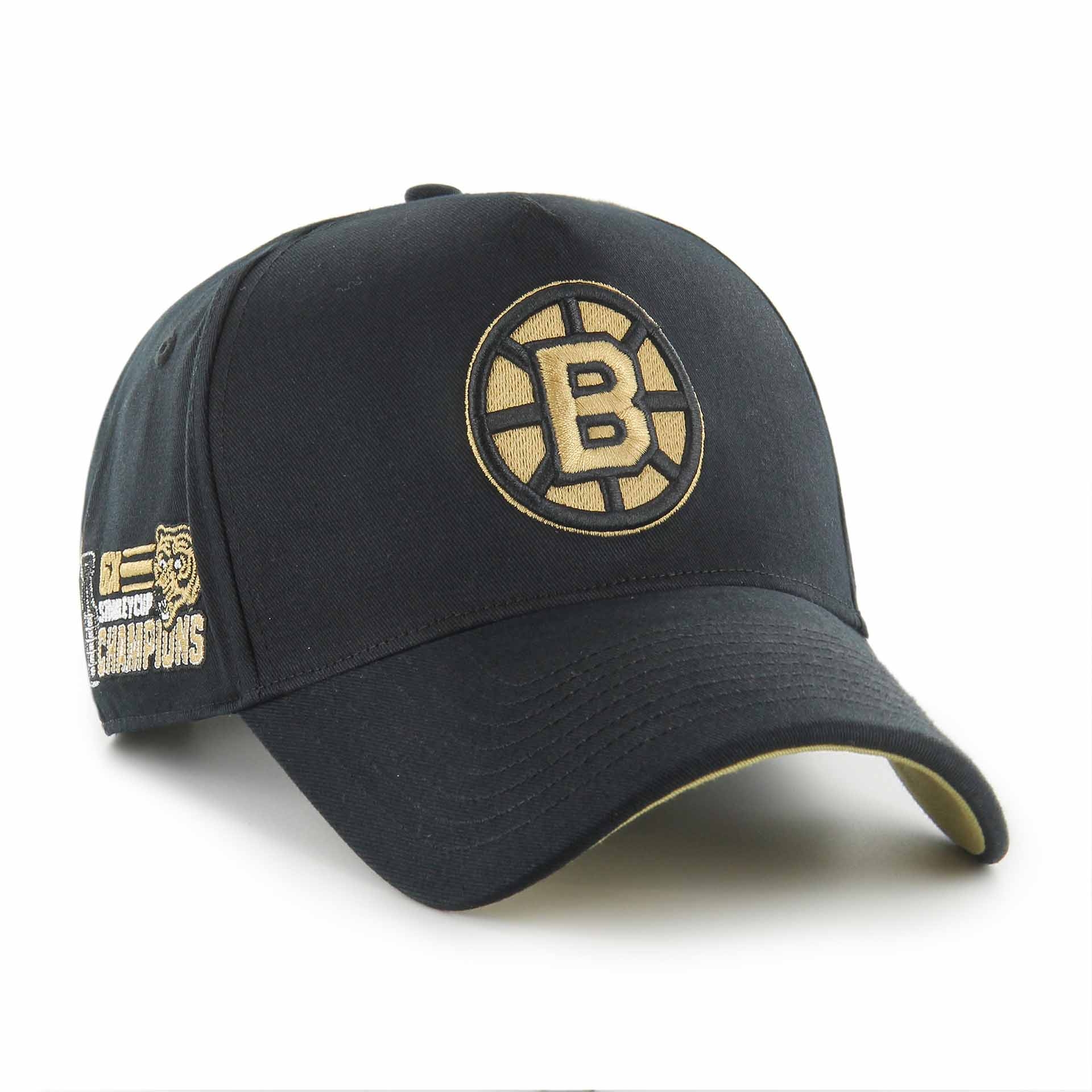 Boston Bruins Stanley Cup Patch Sure MVP Snapback NHL Cap Black