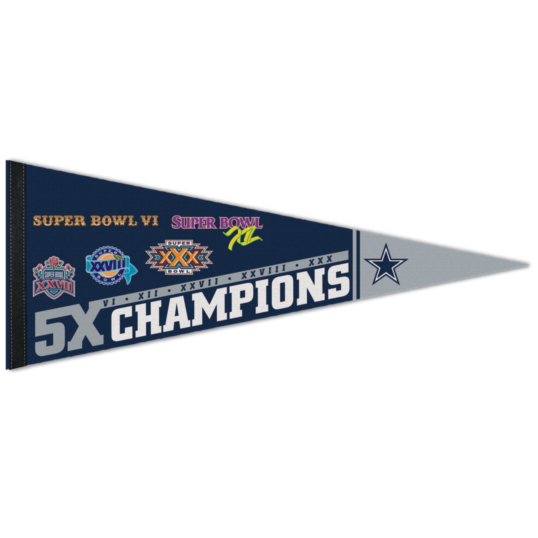 Dallas Cowboys 5x Champions Premium NFL Pennant