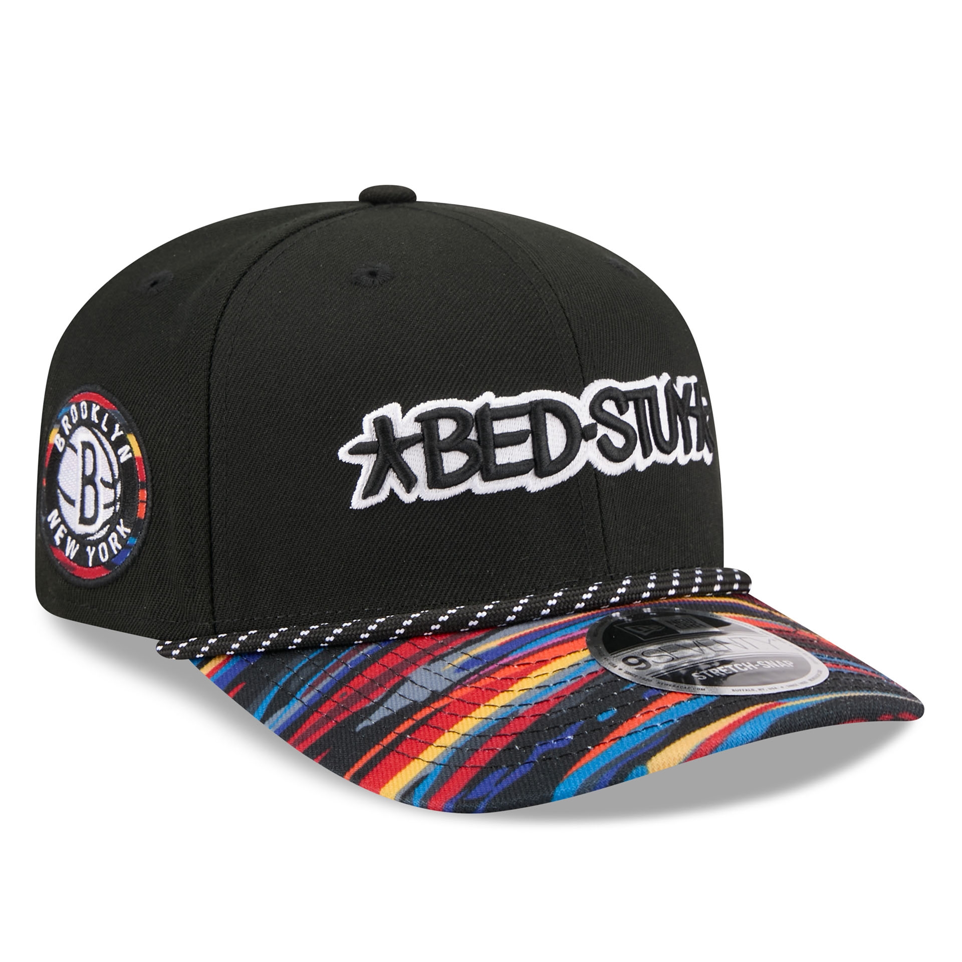 Brooklyn Nets 2025-26 NBA City Edition 9SEVENTY Stretch-Snap Cap