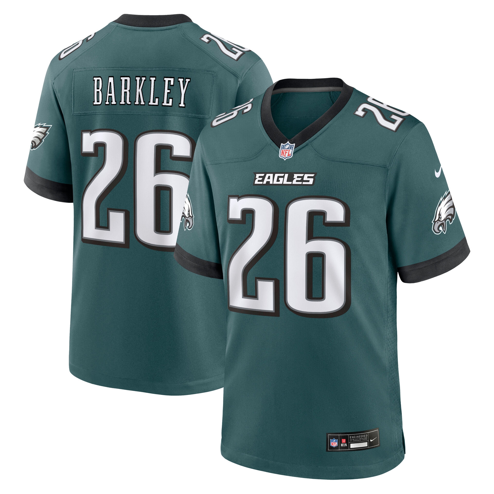 Saquon Barkley #26 Philadelphia Eagles 2026 Game NFL Jersey Green