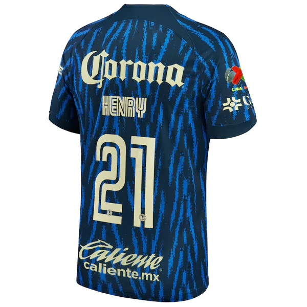 Club America Henry Martin Away Jersey w/ Liga MX Patch 22/23 (Armory Navy/Lemon Chiffon)