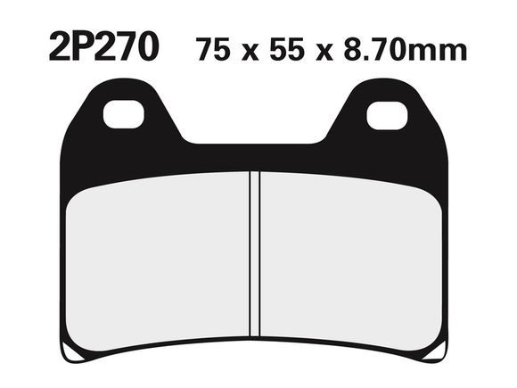 Nissin brake pads semi-metallic-2p-270nsRef: Ni00119A / 1036714