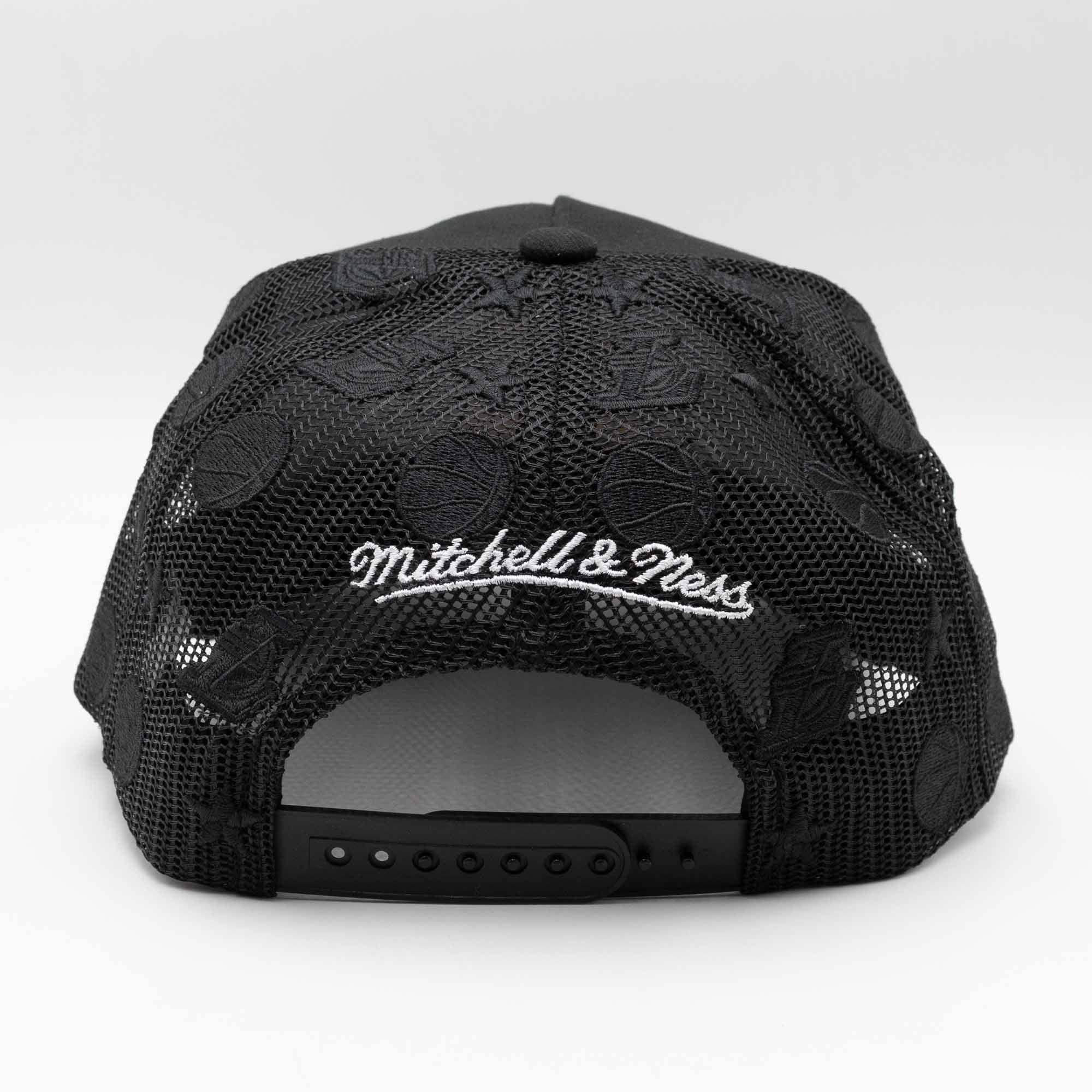 Los Angeles Lakers Mitchell & Ness Monogram NBA Trucker Cap Black