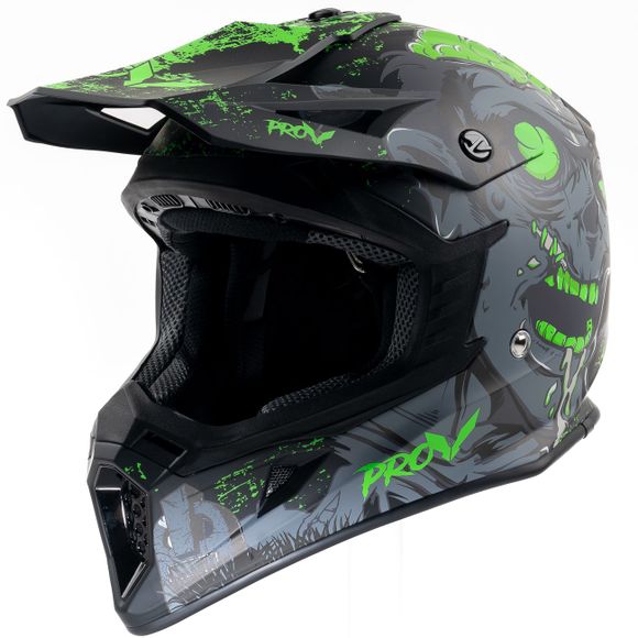 Casque cross Prov SKUD NEGAN 2026 - Vert / NoirRef : POV0021