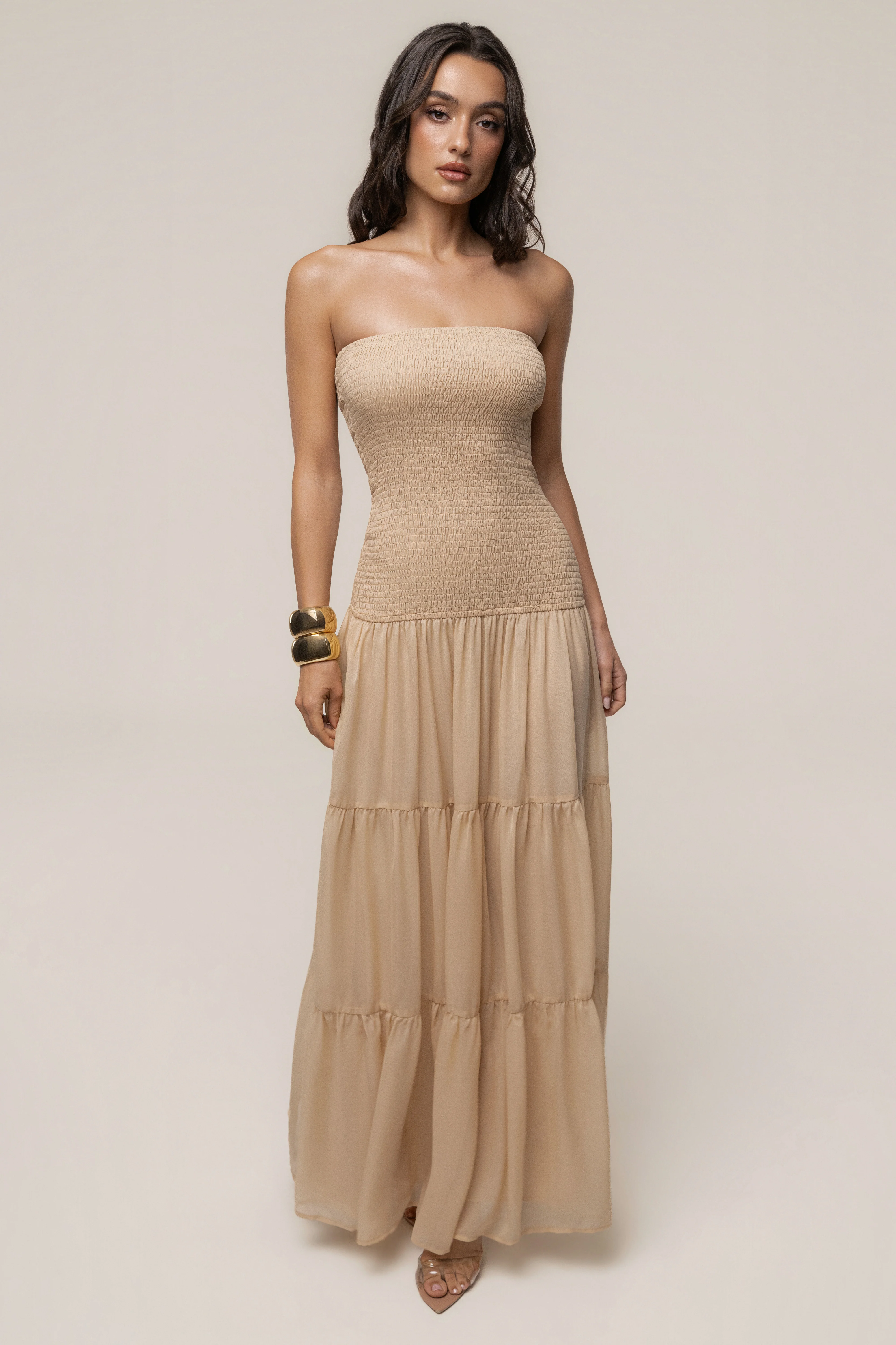 Sand Seaside Drift Maxi Dress