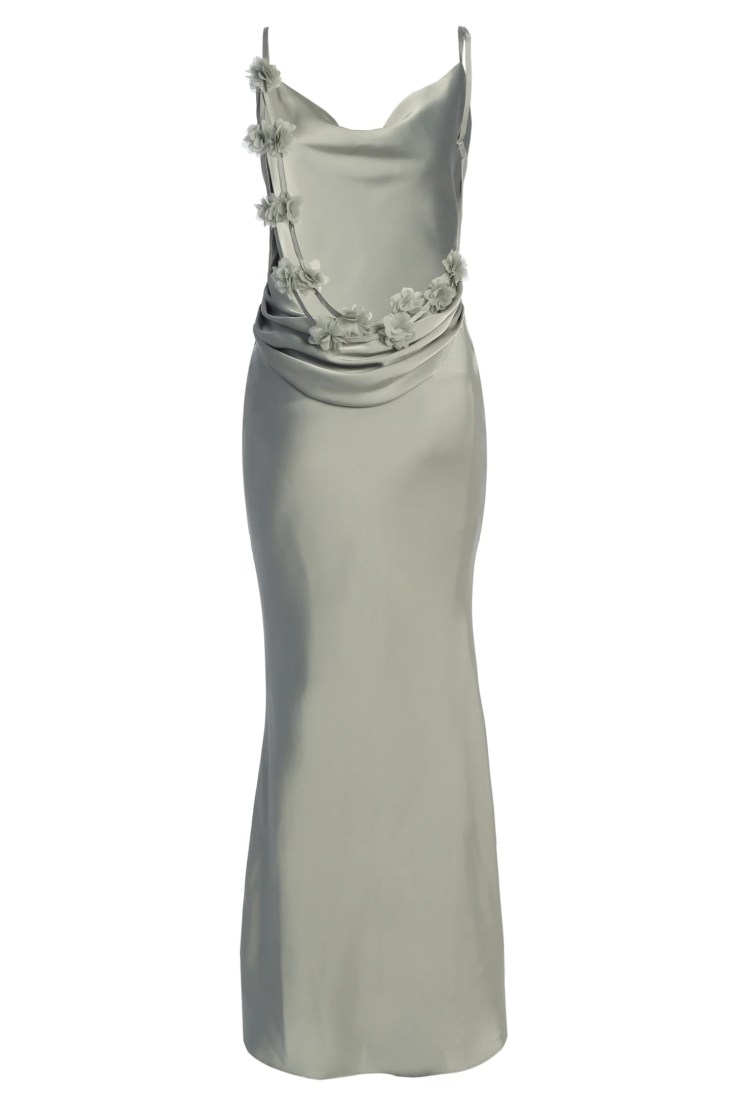 Sage Down The Aisle Satin Gown