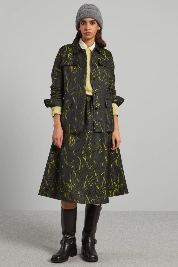 Jacquard jacket - DARK GREEN