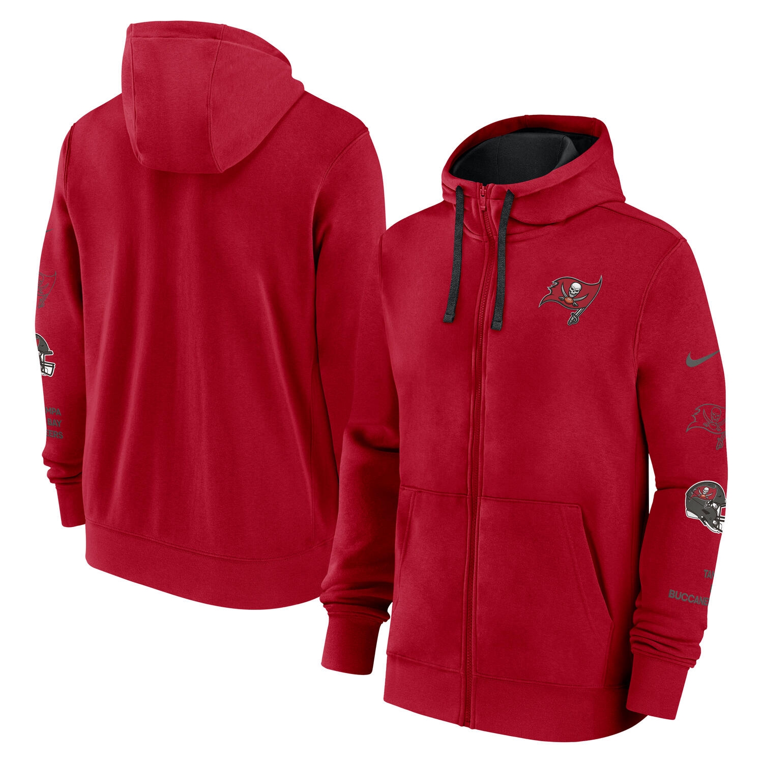 Tampa Bay Buccaneers Full-Zip Nike Club Fleece Hoodie Red