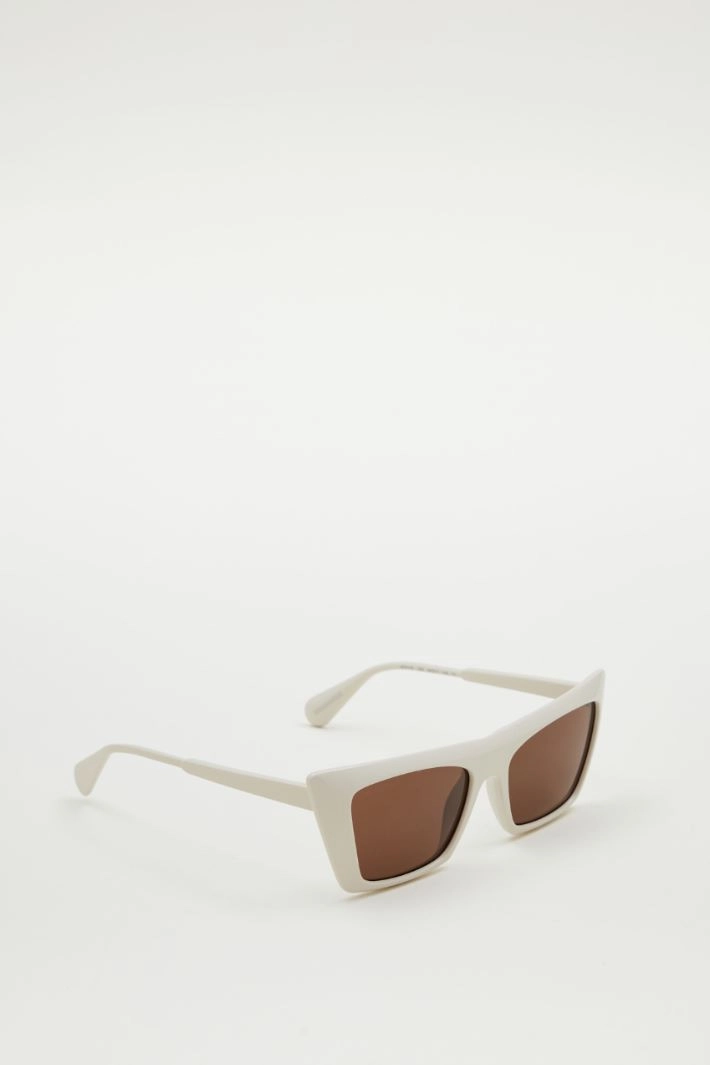 Cat-eye sunglasses - WHITE BROWN