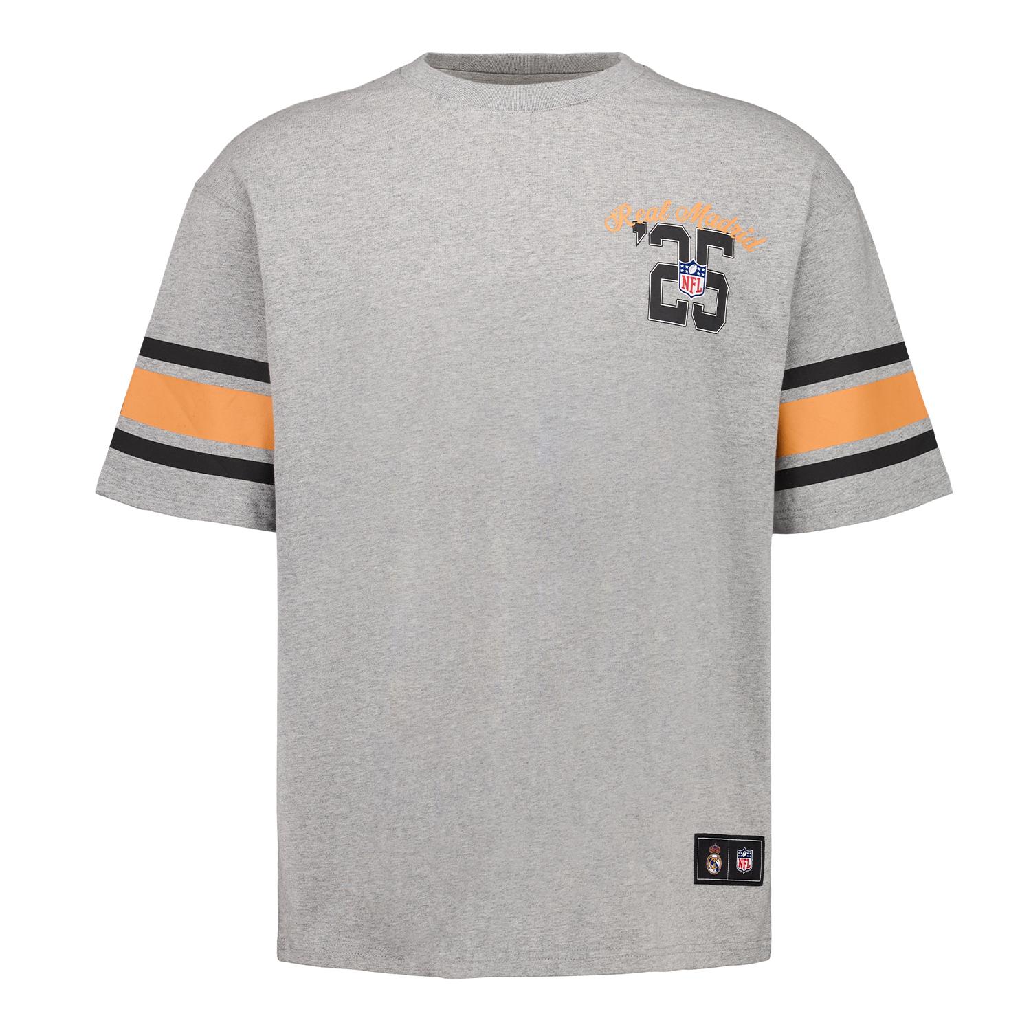 Mens Real Madrid x NFL T-Shirt Grey