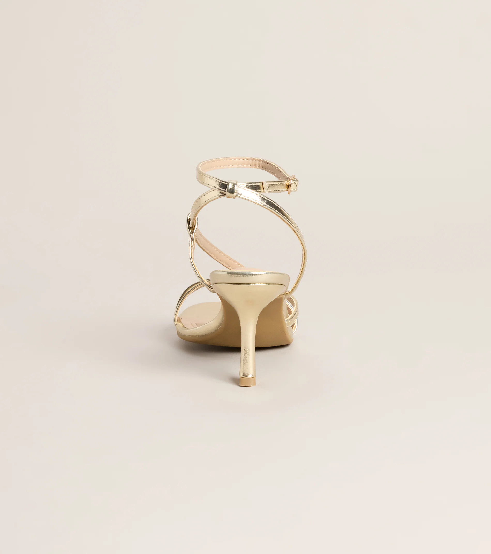 Pretty Little Plans Strappy Kitten Heels