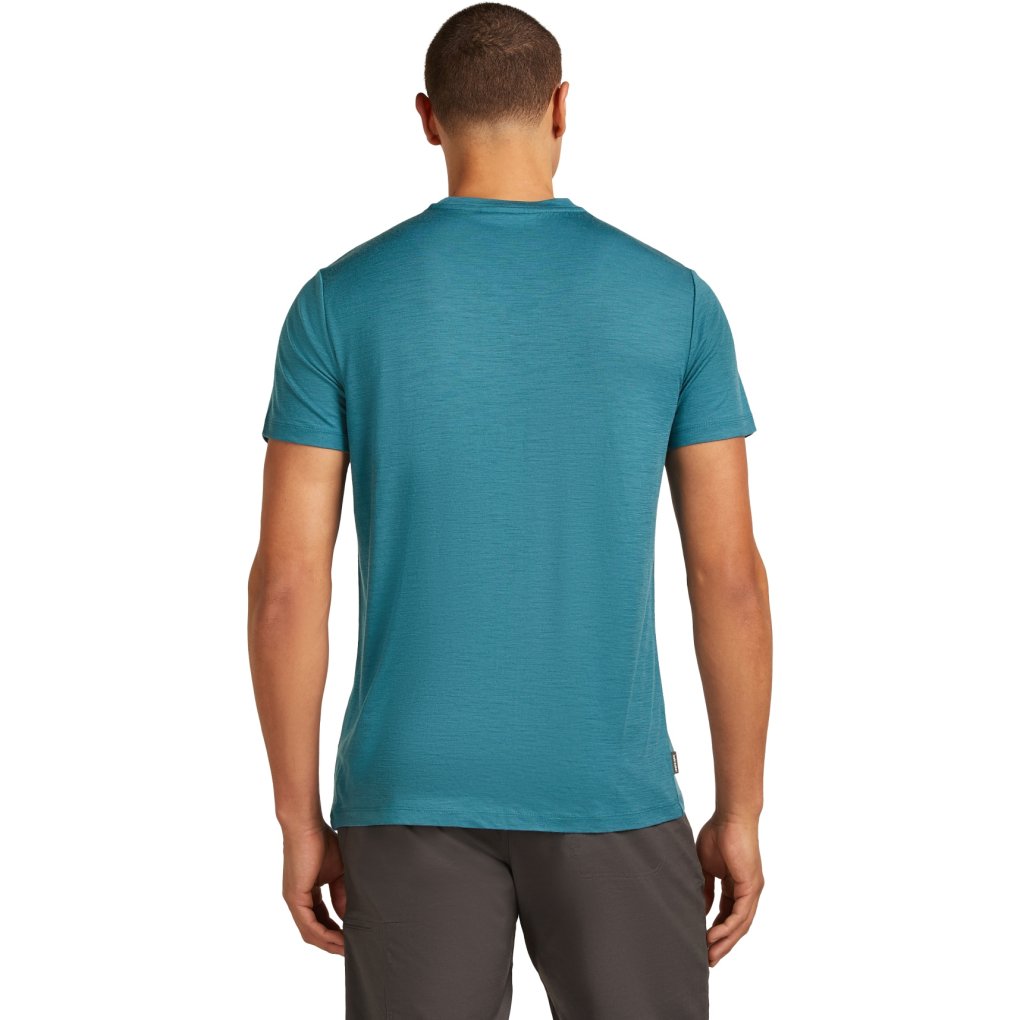Icebreaker Merino 150 Tech Lite T-Shirt In The Wild Men - Topaz