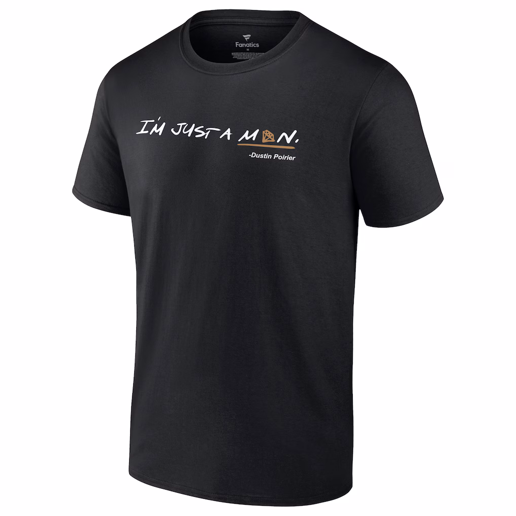 UFC Dustin Poirer I'm Just A Man T-Shirt - Black - Mens