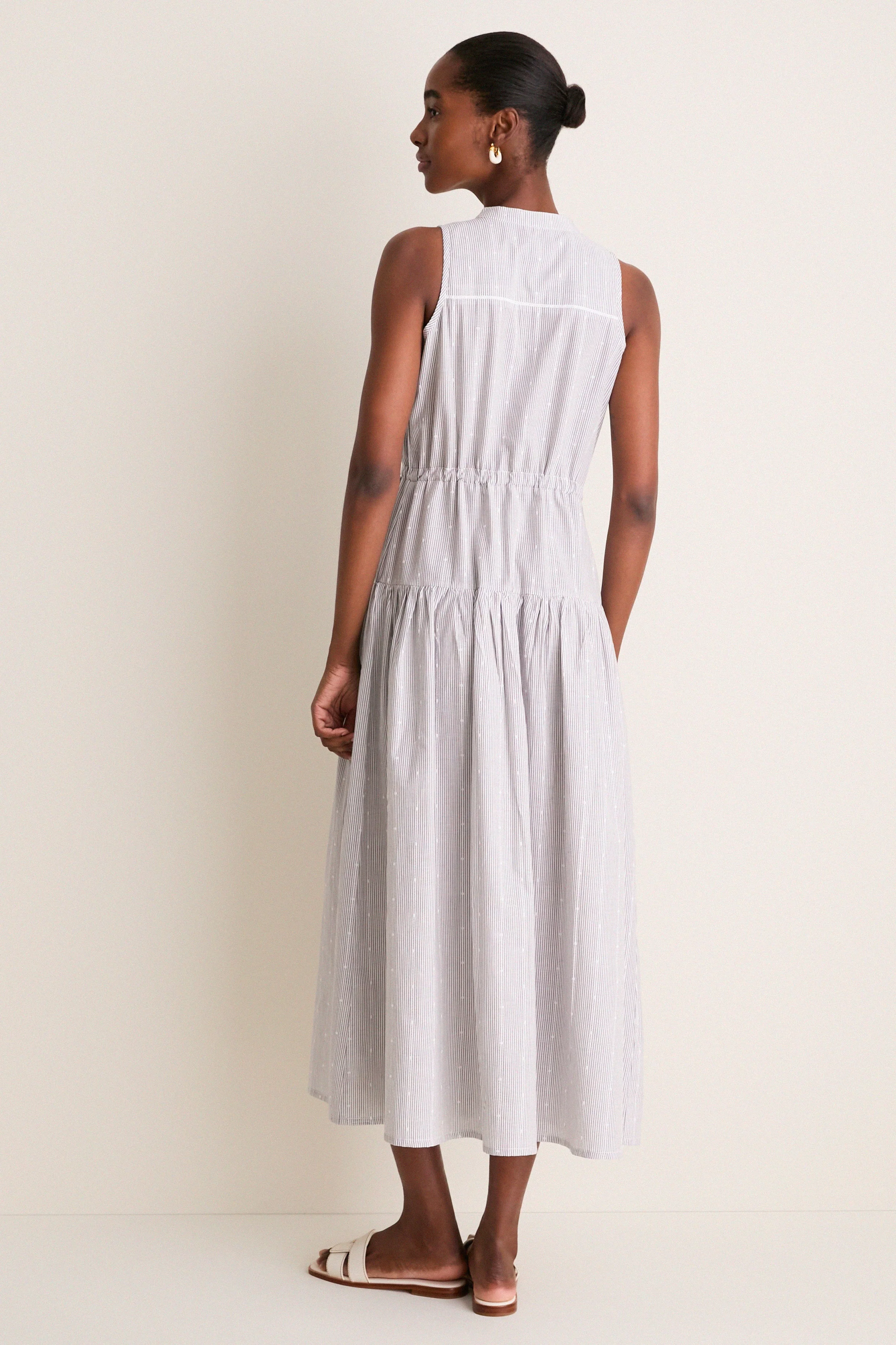 James Stripe Lucy 4 Basque Sleeveless Dress