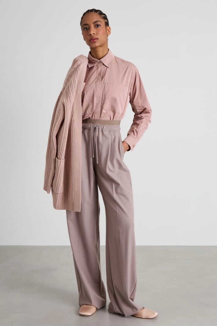 Boxy fit taffeta jacket - POWDER PINK