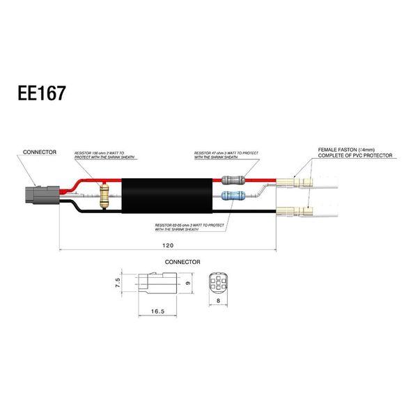 Rizoma Resistance Kit for Turn Signals and MirrorsRef: rz0680 / ee167h
